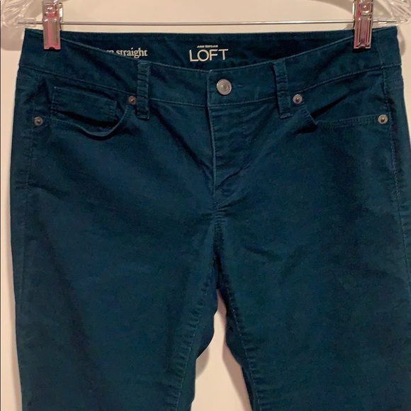LOFT Pants - LOFT Teal Corduroy Pant modern straight 27/4P LOFT Pants - LOFT Teal Corduroy Pant modern straight 27/4P